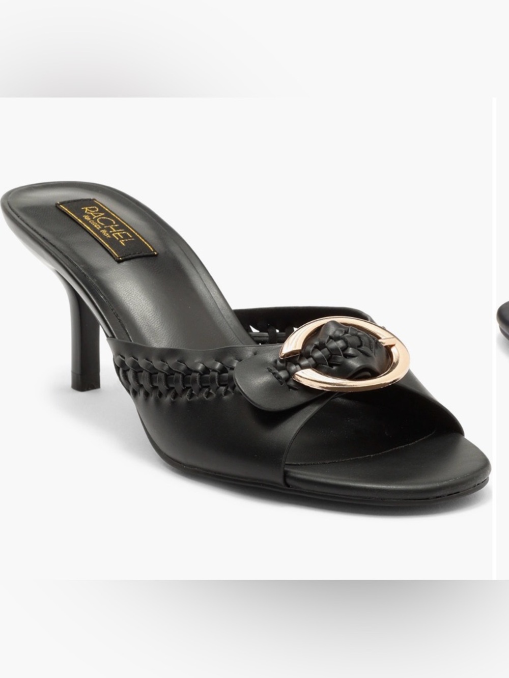 RACHEL Rachel Roy Maggie Buckle Slide in Black